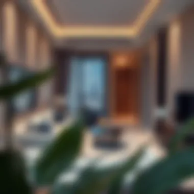 Luxurious two-bedroom apartment interior with contemporary design