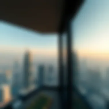Skyline Perspective from Olive Residence Breathtaking view of Dubai skyline from the Olive Residence