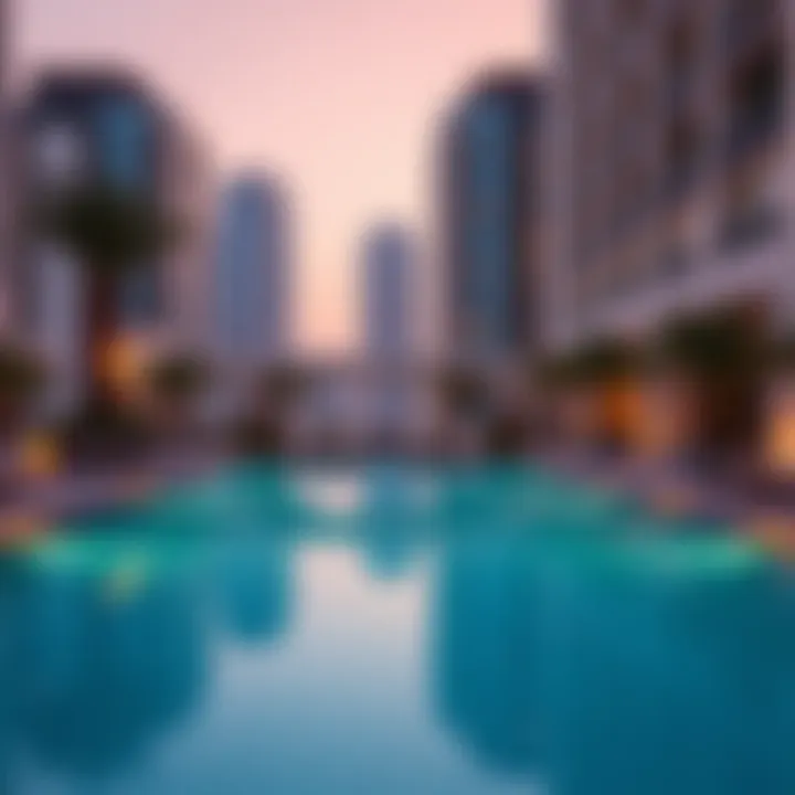 Stunning Pool Area of Ritz Carlton Residences