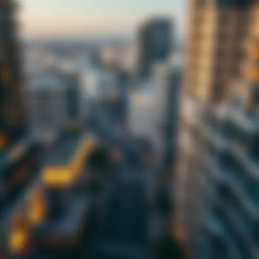 Aerial Perspective of Urban Splendor Aerial view of Shaikh Khalifa Bin Zayed Al Nahyan Street showcasing modern architecture