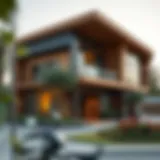 Innovative sustainable home design showcasing eco-friendly features