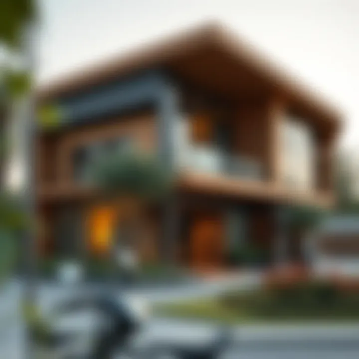 Innovative sustainable home design showcasing eco-friendly features