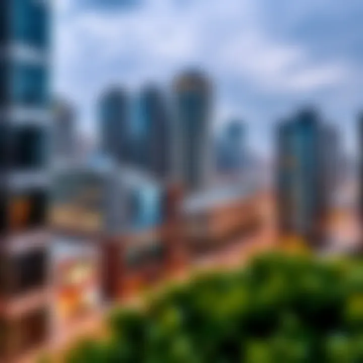 Business District in Tecom Business district in Tecom highlighting corporate growth