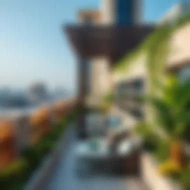 Luxurious Residential Terrace with Greenery Luxurious residential terrace with greenery