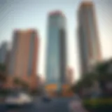 Modern Architecture in Dubai A modern high-rise building in Dubai reflecting the city's architectural advancements