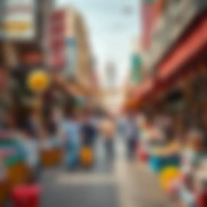 Consumer Trends in Dubai A bustling marketplace in Dubai showcasing consumer engagement