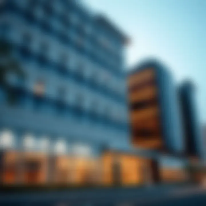 Exterior architecture of a state-of-the-art business center in Dubai