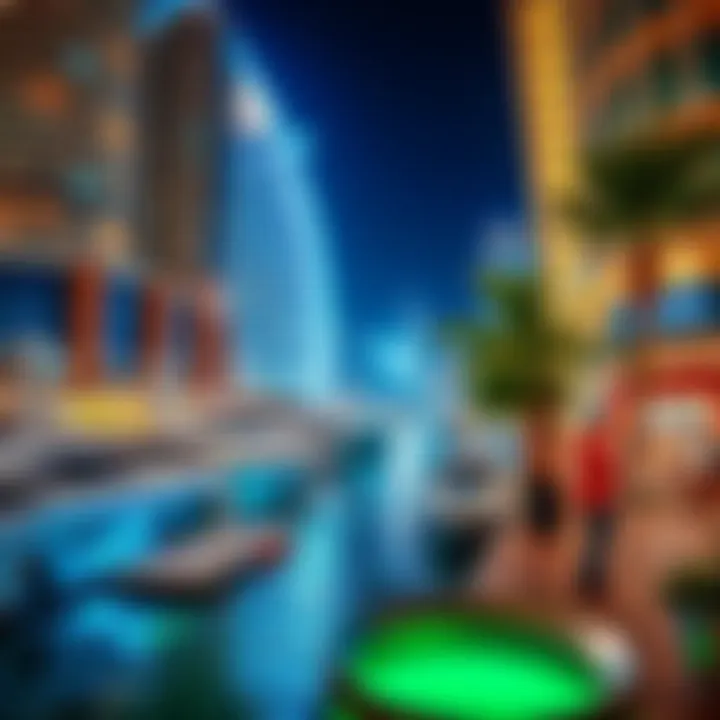 Lively Scene at Dubai Marina Vibrant atmosphere of Dubai Marina with luxury yachts