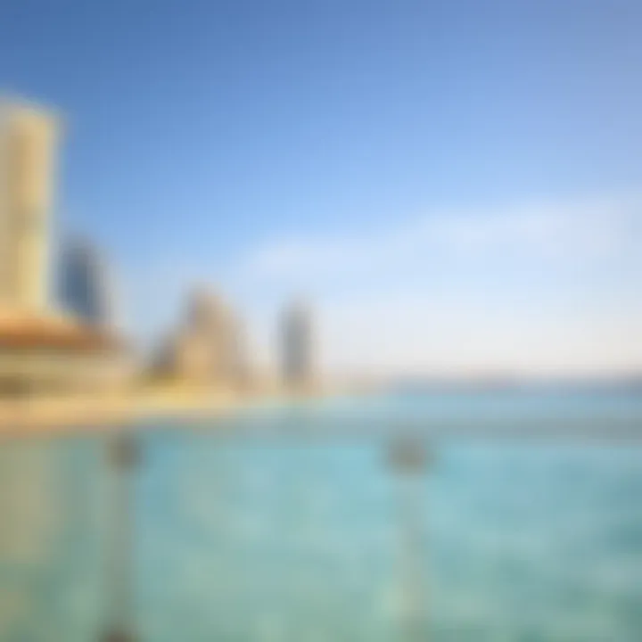 Serene Jumeirah Beach Escape Relaxing beach view at Jumeirah Beach with clear waters