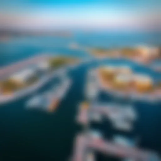 Aerial view of Umm Al Quwain Marina showcasing the waterfront properties