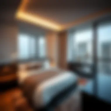 Modern shared apartment interior showcasing bed space