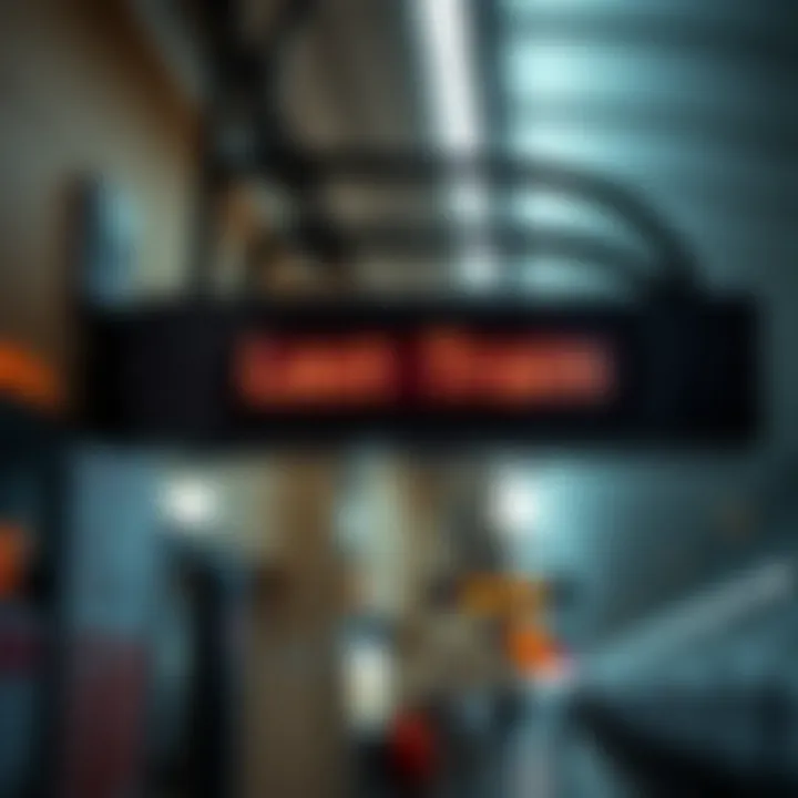 Metro station sign indicating last train