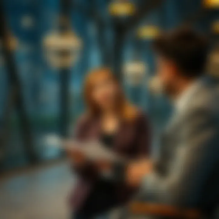 A person consulting with a legal advisor regarding visa issues