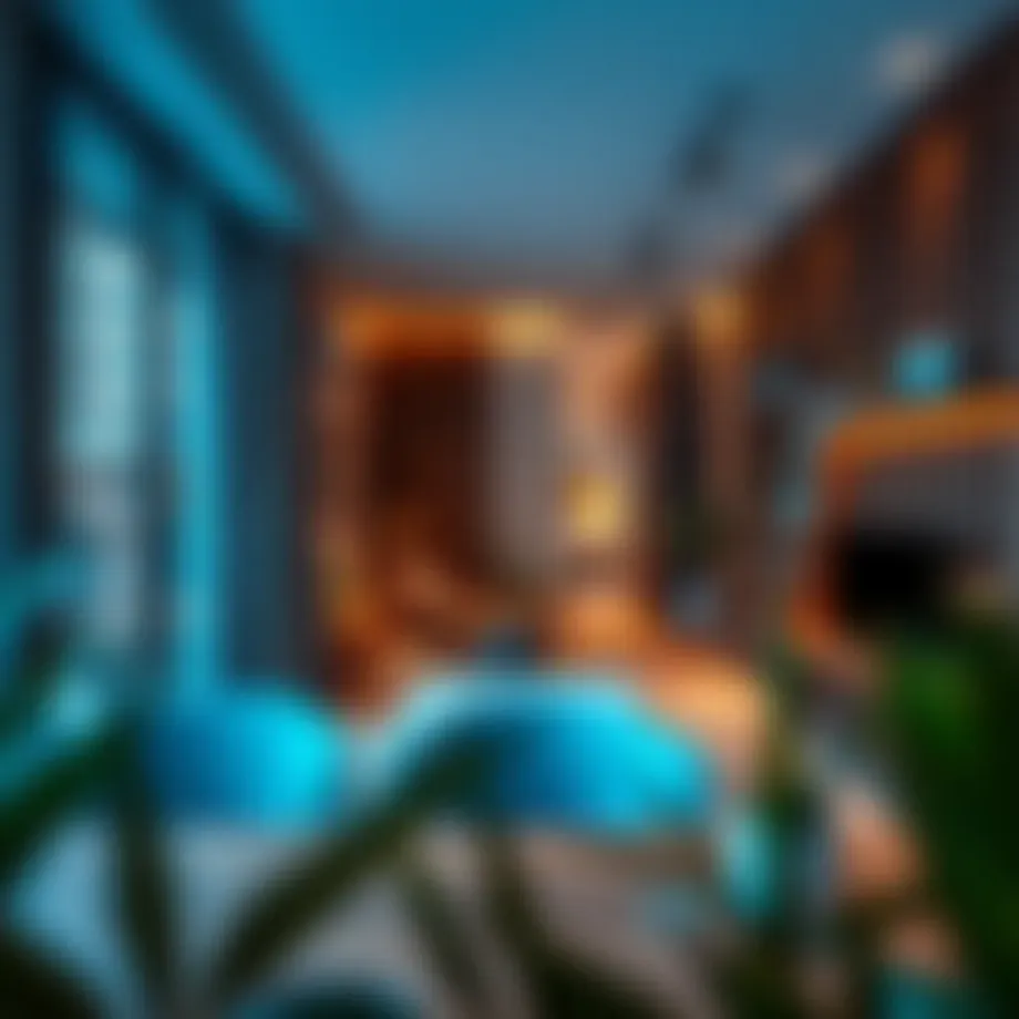 Stylish studio apartment interior showcasing modern design