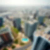 Aerial view of Boulevard Point showcasing its proximity to key landmarks