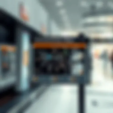 Signage and connectivity map at Dubai Mall Metro Station for travelers