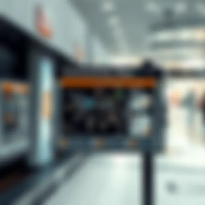 Signage and connectivity map at Dubai Mall Metro Station for travelers