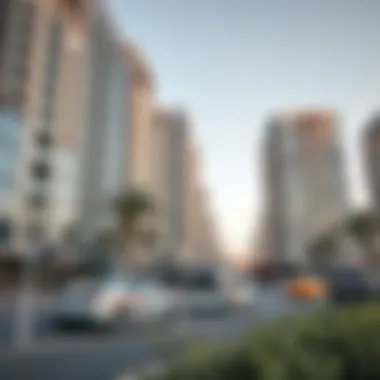 View of nearby real estate development influenced by Dubai Mall Metro Station