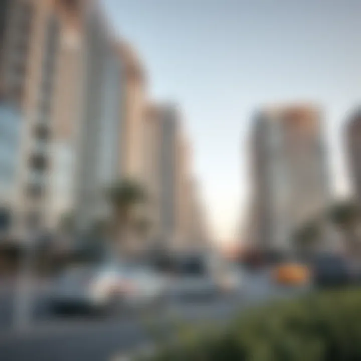 View of nearby real estate development influenced by Dubai Mall Metro Station