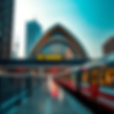 Dubai Metro station showcasing modern architecture