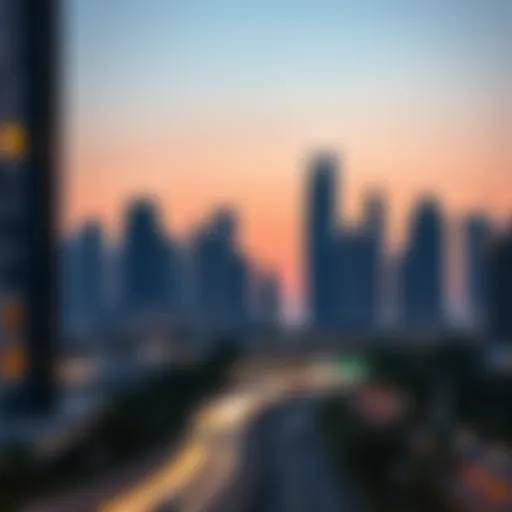 Dubai Skyline and Real Estate Dynamics Illustration of Dubai skyline representing real estate dynamics