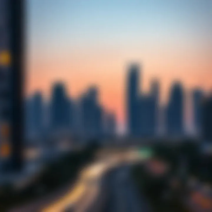 Dubai Skyline and Real Estate Dynamics Illustration of Dubai skyline representing real estate dynamics