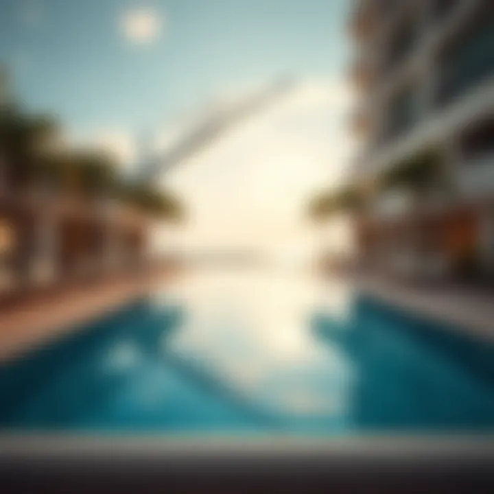 Relaxing Poolside Atmosphere at Vezul Residence Luxurious pool area at Vezul Residence with sun loungers