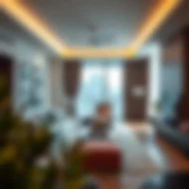 Elegant Interior of a Vezul Residence Apartment Spacious living room interior of a Vezul Residence unit