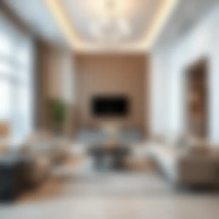 Spacious living room with elegant interior design