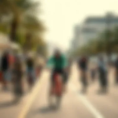 Community Engagement at Yas Cycle Track Community event taking place along the Yas Cycle Track